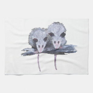 "Two Opossum" Towel Theedoek