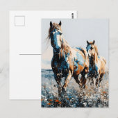 Two Paint Horses Briefkaart (Voorkant / Achterkant)