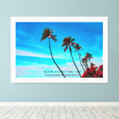 Two Palm Trees Wall Art | Tropical Minimalist Canvas Afdruk (Insitu (Houten vloer))