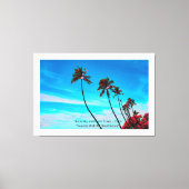 Two Palm Trees Wall Art | Tropical Minimalist Canvas Afdruk (Voorkant)
