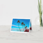 Two Palm Trees Wall Art | Tropical Minimalist Feestdagen Kaart (Voorkant)