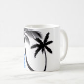 Two Palm Trees Wall Art | Tropical Minimalist Koffiemok (Voorkant rechts)