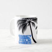 Two Palm Trees Wall Art | Tropical Minimalist Koffiemok (Voorkant links)