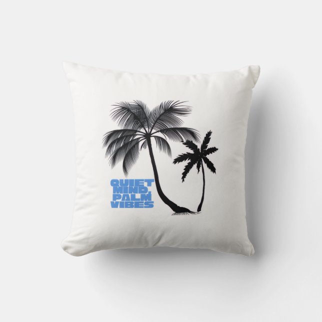 Two Palm Trees Wall Art | Tropical Minimalist Kussen (Voorkant)