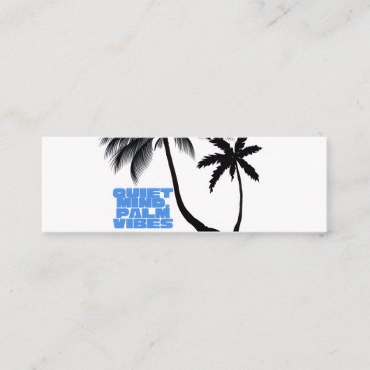Two Palm Trees Wall Art | Tropical Minimalist Mini Visitekaartje (Voorkant)
