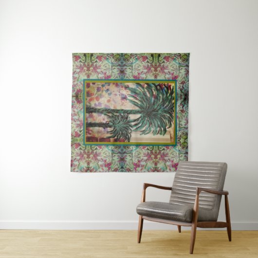 Two Palm Trees Wandkleed (In Situ (horizontaal))