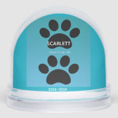Two Paw Prints Memorial, Teal to Blue (Avant)