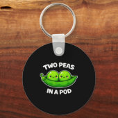 Two Peas In A D Cute Kawaii Funny Sleutelhanger (Voorkant)