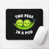Two Peas In A Pod Cute Kawaii Funny Muismat (Met muis)