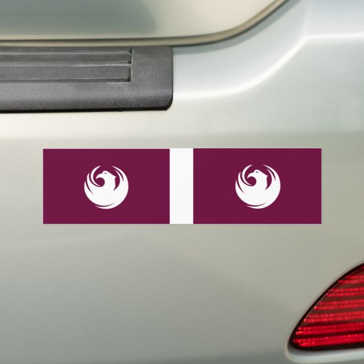 TWO Phoenix Flags Bumpersticker (Op auto)