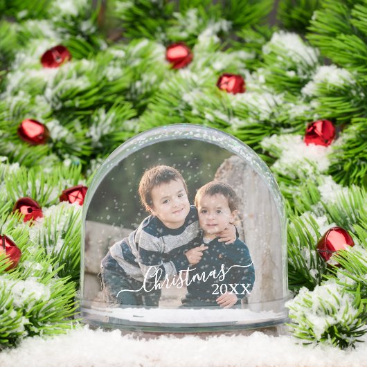 Two Photo Family Christmas 20XX Name Keepsake (Noël)