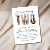 Two Photo Second Birthday Invitation