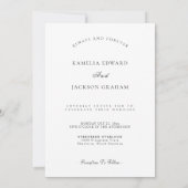 Two-Piece Modern Minimalist Folded Wedding  Kaart (Achterkant)