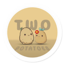Two Potatoes Classic Ronde Sticker