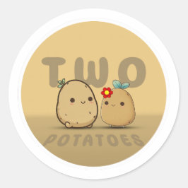 Two Potatoes Classic Ronde Sticker