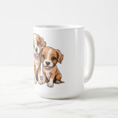 TWO PUPPIES Coffee Mug Koffiemok (Voorkant rechts)