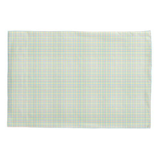 Two rectangular placemats with a pastel plaid  kussensloop (Achterkant)