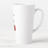 Two Red Cherries Illustration | Cute Fruit Art  Latte Mok (Rechts)