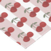 Two Red Cherries Illustration | Cute Fruit Art  Tafelkleed (Gekanteld)