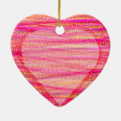 Two Red Hearts on a Valentines Day Tree Keramisch Ornament (Achterkant)