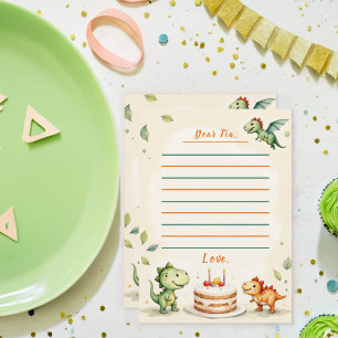 Two-Rex Dinosaur Time Capsule Note Kaart