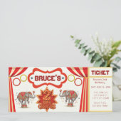 Two Ring Circus, 2nd Birthday Ticket Invitation (Debout devant)