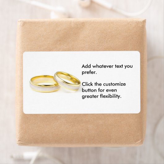 Two Rings Bruiloft Sticker (Insitu)