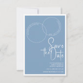 Two Rings Save The Wedding Date Invitation (Devant)
