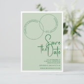 Two Rings Save The Wedding Date Invitation (Debout devant)