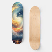 Two sea monsters chase each other, fantasy  skateboard (Voorkant)