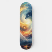 Two sea monsters chase each other, fantasy  skateboard (Voorkant)