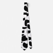Two Sided Black and White Holstein Koe Pattern Str Stropdas (Voorkant)