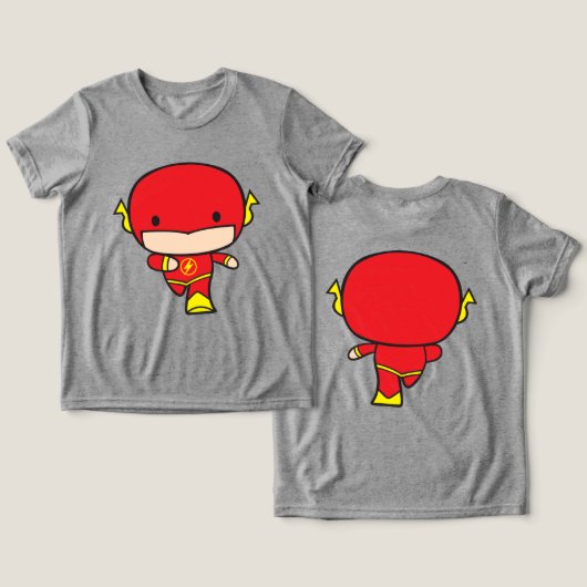 Two-Sided Chibi Flash Tri-Blend Shirt (Ontwerp Voorkant & Achterkant)