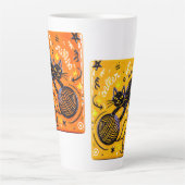 Two-Sided Neon Cat  Latte Mok (Voorkant)