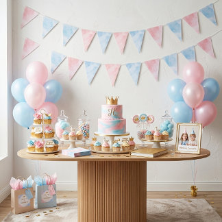 Two Silly Geese Boy & Girl Twins Birthday Vlaggetjes