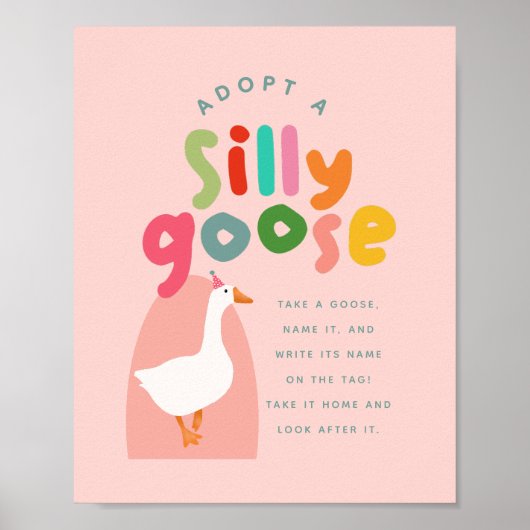 Two Silly Goose Birthday Adoption Station Poster (Voorkant)
