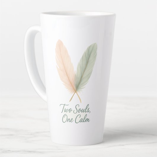 Two Souls, One Calm – Serenity Script Mug Latte Mok (Linkerhoek)