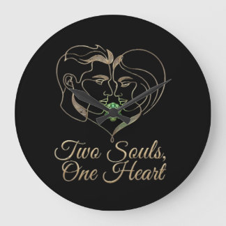 Two Souls, One Heart – Elegant Romantic Wall Clock Grote Klok