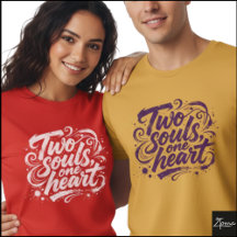 Two Souls One Heart Grunge Schrift
