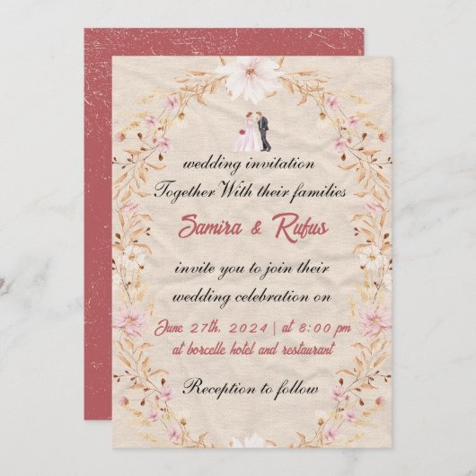 Two Souls, One Heartbeat Invitation (Devant / Derrière)