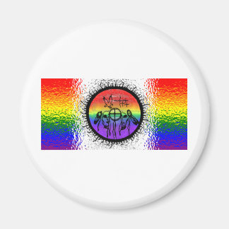 Two Spirit Flag Glass Design Magneet