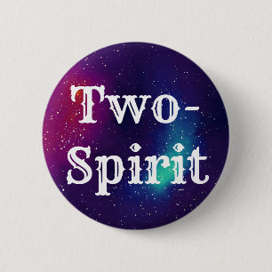 Two-Spirit  Galaxy Identiteit Ronde Button 5,7 Cm