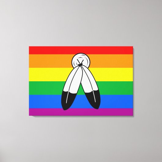 Two-Spirit LGBTQ+ Pride Flag Canvas Afdruk (Voorkant)