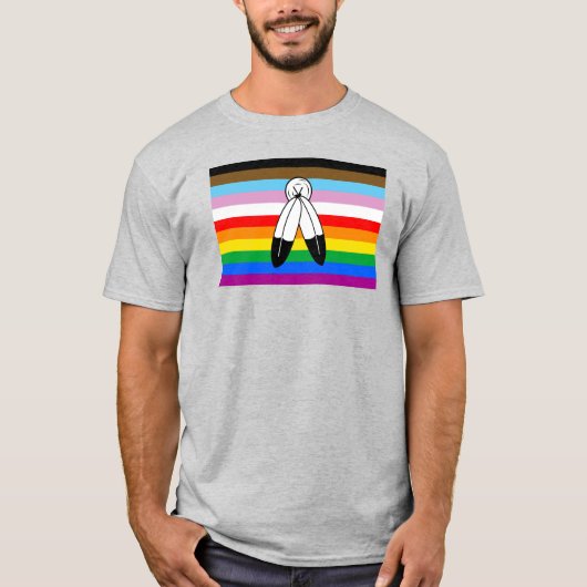 Two-Spirit LGBTQ+ Progress Pride Flag T-shirt (Voorkant)