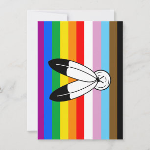 Two-Spirit LGBTQ+ Progress Pride-vlag Feestdagenkaart