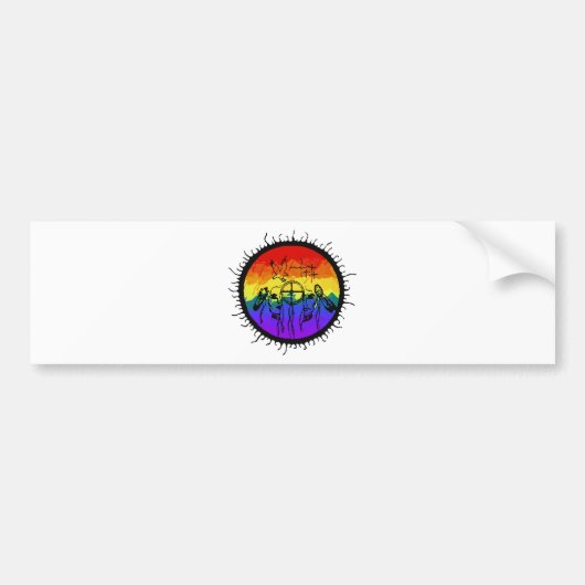 Two-Spirit Mountain Scape Bumpersticker (Voorkant)