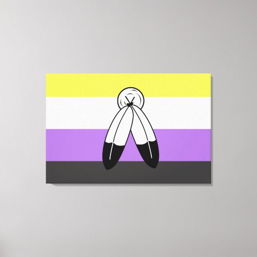 Two-Spirit Nonbinary Pride Vlag Canvas Afdruk (Voorkant)