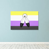 Two-Spirit Nonbinary Pride Vlag Canvas Afdruk (Insitu (Houten vloer))
