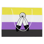 Two-Spirit Nonbinary Pride Vlag Groot Cadeauzakje (Achterkant)