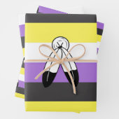 Two-Spirit Nonbinary Pride Vlag Inpakpapier Vel (In situ)